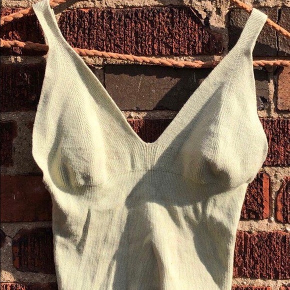 Mint Green Knit Crop Top - Picture 3 of 4